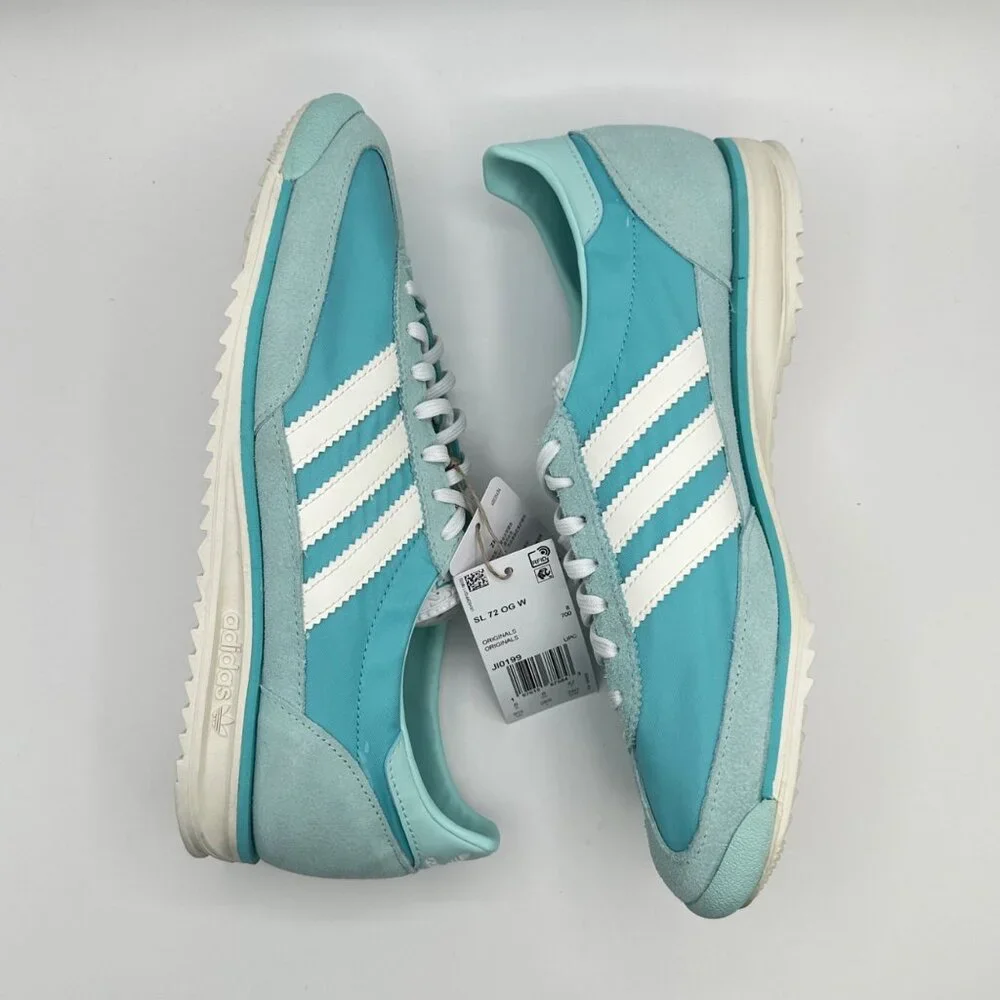 Women's Adidas SL 72 OG Shoes Easy Mint / Semi Flash Aqua / Off White JI0199 NEW - Picture 5 of 10